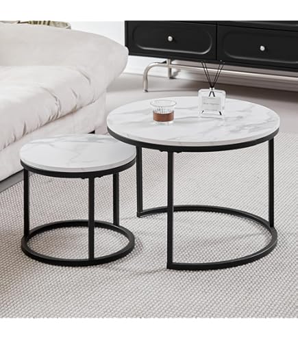 Klein Wit salontafels Set van 2