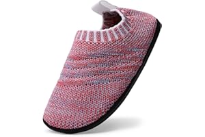 Sosenfer Pantofole da Casa Ragazzi Ragazze Scarpe Interne a Maglia Ciabatte Antiscivolo Inferiore in Gomma Kids Slipper Unisex