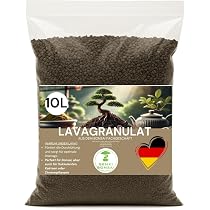 Genki-Bonsai Lavagranulat fr Bonsai und andere Pflanzen in verschiedenen  Mengen  ideal fr Drainage und Substrat (10 ltr.) Krnung: 2-8mm, Farbe:  grau-schwarz/braun : Amazon.de: Garten