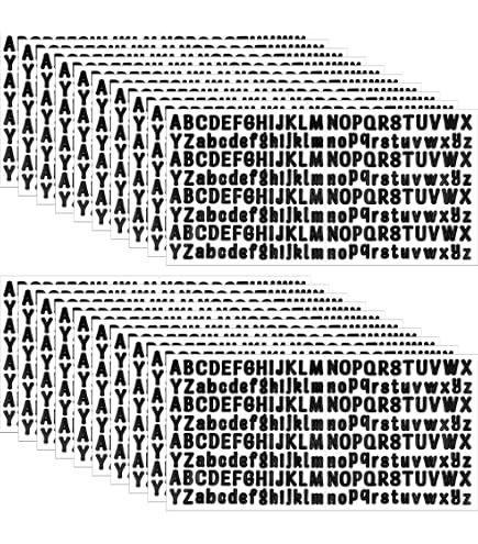 840 Bunte Buchstaben- Und Zahlen-Aufkleber – 5 Bögen à 1,3 Cm, Selbstklebend