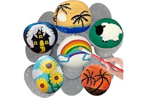 SHIQUAN 15 Stück Steine zum Bemalen, 5-8cm Kieselsteine Zum Bemalen, Flache Steine Zum Bemalen, Strand Kiesel, Geeignet für Kinder-Malgeschenke, Geburtstagsgeschenk, DIY-Handbemalung