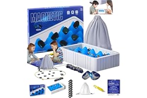 WDJLNZB Gioco di Scacchi Magnetici, Educativo Set di Scacchi Magnetici, Gioco Magnetico da Tavolo a Scacchi con Effetto Pietre Magnetiche, Scacchiera Magnetica Portatile per Riunioni di Famiglia Festa Viaggio