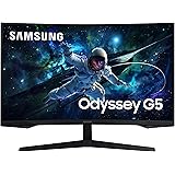 Samsung Monitor Gaming Odyssey G5 (S32CG554), Curvo (1000R), 32", 2560x1440 (WQHD 2K), HDR10, VA, 165 Hz, 1 ms (MPRT), FreeSy