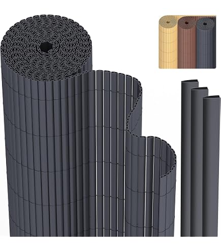 M-tec Design Sichtschutzstreifen PVC – Motiv Hamburg, 19 Cm X 2,85 M, 3er Pack, Mit Klemmschienen