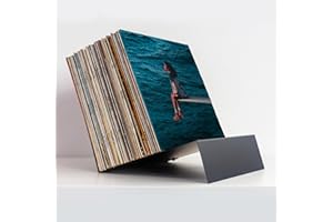 Keep Them Spinning - Porta Vinile in Acciaio al Carbonio | Porta Dischi in Vinile con Struttura a Zeta | Capacità 70 LP | Mensola in Vinile dal Design Moderno | Per Dischi in Vinile da 12", 10", 7"
