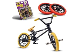 TAIL WHIP TAILWHIP Finger Bike BMX, BMX-Fingerfahrrad aus Metalllegierung für schwindelerregende Tricks, Mini Fahrrad Spielzeug mit original Zubehör, Fördert Handmotorik (Deep Black)