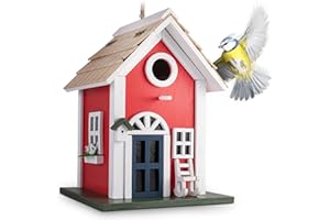 GARDIGO® Casetta in Stile Rustico in Legno | Nido per Uccelli da Appendere | Mangiatoia per Uccelli "Casa Svedese" | Casetta Uccellini da Esterno | per Giardino, Balcone o Terrazza