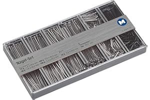 Metafranc Asortyment gwoździ 10-częściowy + 380 g – druty i grzebienie w zestawie – wstępnie posortowane w praktycznym pudełku z tworzywa sztucznego – nadają się do domu, warsztatu itp. / zestaw do