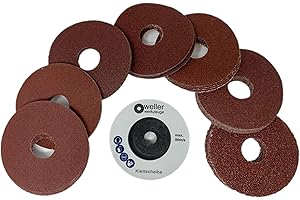 WELLERWERKZEUGE Tarcze szlifierskie XXL na rzep zestaw pasujący do akumulatorowej szlifierki kątowej 10,8 V 12 V jak Bosch GWS Berner BTI Würth