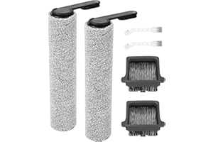 Toaren 6 Stück Zubehörset für Tineco Floor One S7 Pro/Floor One S6 Ersatzbürsten und Filter für Tineco Zubehör Set,Nass-und Trockensauger Ersatzteile,2 Bürstenrolle,2 Reinigungsbürste