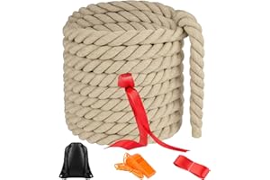 NEBURORA Corde de tir à la Corde de 20 Pieds pour Enfants et Adultes, Jeux de Plein air, journée sur Le Terrain, réunion de Famille, Cour d'été, pelouse, Camping, Carnaval, Jeux de fête, Kaki