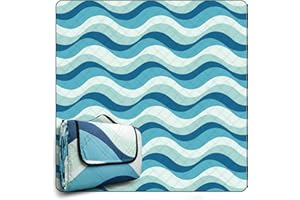 ‎COVACURE COVACURE Picknickdecke 200x200 cm XXL – Wasserdicht, Sandfrei & Waschbar – Isolierte Stranddecke für Outdoor, Camping, Park & Picknick – Faltbar & Leicht