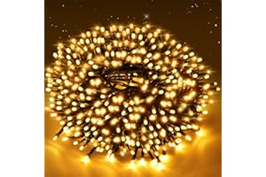 TNMOO Guirlande Lumineuse Sapin de Noel, 30M 300LED Guirlande Lumineuse Intérieur Extérieure, IP44 étanche& 8 Modes & Fonction Mémoire, pour Noël Mariage Fête Club Jardin Fenêtre Mur, Blanc Chaud