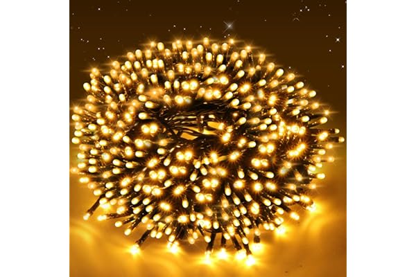 TNMOO Luces Navidad Exterior, 30M 300 LED Cadena Luz con 8 Modos Impermeable, Luces Arbol Navidad Enchufe, Guirnaldas Luces Decorativas para Jardín, Balcón, Interior, Boda, Fiesta - Blanco Cálido