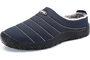 SMajong Hiver Chaussons en Peluche Chaud Pantoufles de Maison Intérieur Imperméables Mules Accueil Slippers Outdoor Coton Chaussures pour Femmes Hommes 35-48 EU