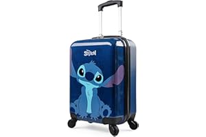 Disney Stitch Hartschalenkoffer 49 Zentimeter 30 Liter 4 Rollen - Geschenke für Kinder ((S/49 cm – 30 l, Marineblau)