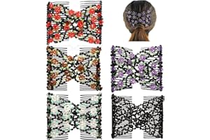 COSSWE Fermacapelli Magico, Pettini Elastici per Capelli Magic Hair Comb Pettini Stretchy per Diversi Stili di Capelli(5Pack)