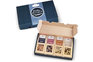 WELLNUSS Geschenkset für Männer "Herrenabend" mit edlen Nussmischungen | 4 Premium Snacks im Geschenkkarton (4 x 60-70 g) | Vegan | Geschenk für Mann, Freund, Papa, Opa zum Geburtstag, Vatertag