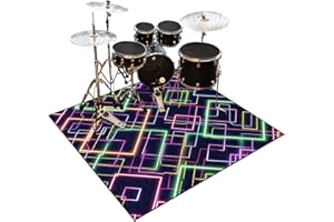 QESJODFU Tappeto per Batteria Tappeto a Tamburo Insonorizzato Drum Tappeto 140 x 120 cm Tappetino per Batterie Elettroniche Rullante Acustica Snare Drum Strumenti Musicali Tappeti Antiscivolo per Batteria