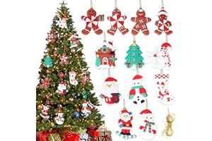 Vordpe 12 sztuk dekoracyjnych figurek z piernika, ozdoby choinkowe, zawieszki, dekoracja bożonarodzeniowa, figurki, do domu, skarpety bożonarodzeniowe, bałwanek dla dzieci, odświętna impreza domowa