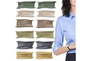 DHER Set om 12 ärmfixering ärmhållare elastisk ärmhållare halkfri ärmspännare nätdesign andningsaktiv mjuk för skjortor affärer vardag hampu kostym formella kläder