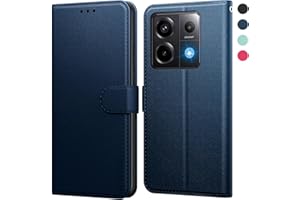 SineOrdo Funda Compatible con Xiaomi Redmi Note 13 Pro 5G / Poco X6 5G Carcasa, Libro Redmi Note 13 Pro 5G / Poco X6 5G Fundas con Tapa Piel Suave Cuero Tarjetero Flip Wallet Móvil Case Azul