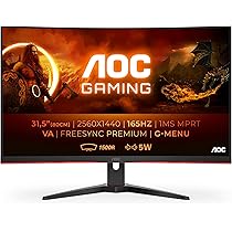 AOC Gaming CQ32G2SE - 32 Zoll QHD Curved Monitor, 165 Hertz 