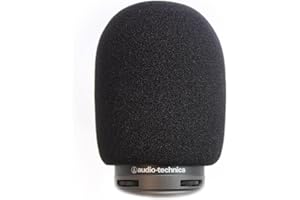 AT2020 Pop Filter by Vocalbeat - Audio Technica AT2035 Condenser Mic Foam Windscreen from Quality Sponge Material - Mic AT2020 USB Pop Windscreen Filters Recording and Background Noises - Black Color