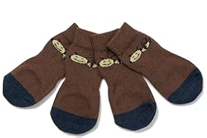 HARFKOKO Pet Heroic Indoor Anti-Rutsch Socken für Hunde und Katzen - 6 Größen von S bis 3XL für kleine-riesige Tiere - Pfotenschutz und Traktion Dank Silikon-Gel