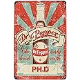 Dr Pepper Bar Funny Signs Outdoor Wall Plaques Vintage Room Decor Signs Man Cave Decor Whiskey Bar Vintage Decor Signs Size: 11.8 x 7.8 Inches