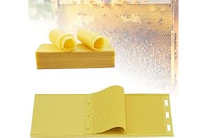FOLANDA Molde de Cera de Abejas Flexible para Prensar, Hoja de Cera de Abejas DIY, Máquina para Hacer Relieves, Molde para Hacer Hojas de Panal de Abeja, Accesorio de Apicultura, 2 Hojas