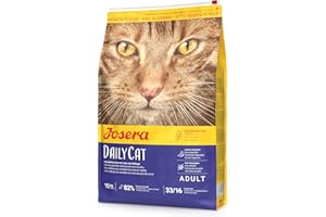 JOSERA DailyCat (1 x 10 kg) | Adult | Premium Trockenfutter für ausgewachsene Katzen | Geflügel & Süßkartoffel | erlesene Kräuter & gesunde Früchte | getreidefrei | Katzenfutter | 1er Pack