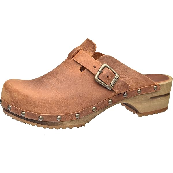 Sanita Ursana Sabots Ouverts Femme - Cuir Semelle Bois - Confort Et Qualité Artisanale Danoise