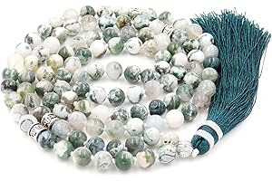 GENERIC Fukugems Mala Tibetano 108 Perline Collana per Donna Uomo Mala Pietra Bracciale Buddista Meditazione Collana