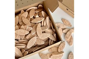 Tolux Tasselli piatti legno numero 20, Confezione da 1000 pezzi, Biscotti Lamello, Lamelle d'assemblaggio, Tasselli in legno di faggio di alta qualità per falegnami e progetti fai da te