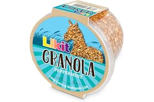 Likit Granola Horse Treat | Tasty, Long Lasting Horse Treat | Relieve Horse Boredom & Stress | Mutiple Flavours Available | 550g (Peppermint)