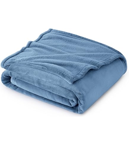 CelinaTex Wollige knuffeldeken 150 x 200 cm lichtblauw deken sofa woondeken zacht microvezel fleece Oeko-Tex tv-deken