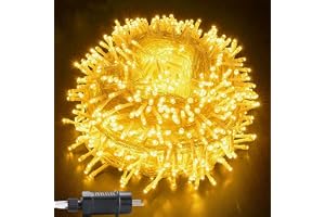 MOLVCE Ljusslinga för utomhusbruk, 100m 800Led varmvitt ljus, nätdriven, med timer, minnesfunktion, 8 ljuslägen, vattentät en