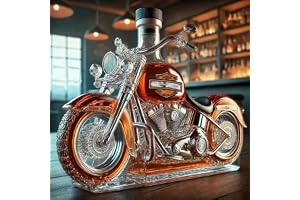 310 ml 3D-whiskydekanter-motorcykel – munblåst konstglasstaty