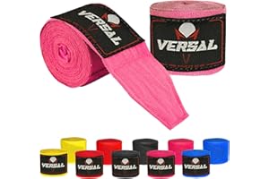 VERSAL Boxing Hand Wraps 4-Meter Inner Gloves Bandages Wrist Support Wraps Under Mitts Knuckle Fist Protector MMA Muay Thai Kickboxing Handwraps for Martial Arts Training Gym Workout | Men & Women