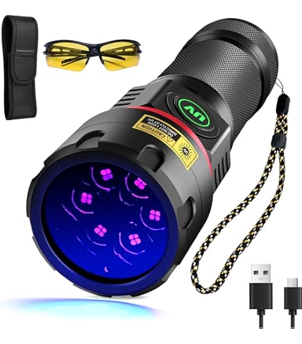 Torcia LED UV HQRP Professional 9 LED 365nM - Rilevatore Cristalli, Uranio, Vaselina