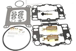 imUfer Carburetor Rebuild Kit for Edelbrock 1400 1404 1405 1406 1407 1409 1411 1477 (With 2 Brass Floats)
