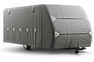 Caravan Cover, Tarpaulin for Caravans, 7-Layer Premium Caravan Protective Cover, Waterproof & UV Resistant, Storage Bag with Storage Bag for Camping Travel (518 x 250 x 220 cm)