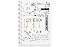 Burde Agenda 2024/2025 | Agenda settimanale | luglio 2024 al agosto 2025 | Formato A5 21x15 cm | 142 adesivi inclusi | In italiano | Doodle