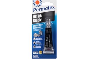Permatex 22072 Ultra Black RTV Silicone Gasket Maker: Low Odor, Sensor-Safe, Non-Corrosive Sealant with Oil Resistance 14g