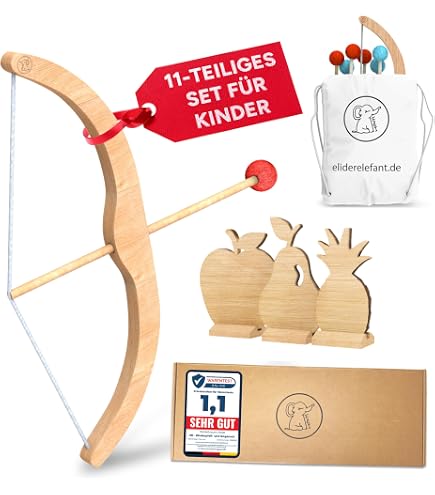 AUVIM Arc Et Flèches Enfant Avec LED – 10 Flèches Ventouses, Cible 8,6″, Carquois, Arc 24,8″, Pour 6 Ans Et +, Intérieur/extérieur