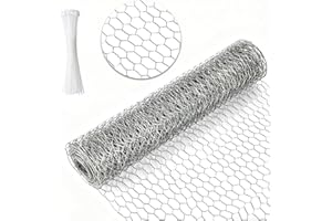 ZAZAFOLORA Maschendraht Maschendrahtzaun Hasendraht Kaninchendraht 12 M x 40 cm Drahtgitter Wühlmausgitter Volierendraht Hühnerdraht Mäusegitter Kükendraht Maschengröße 2,5 x 1,5 mm