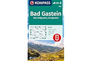 KOMPASS Wanderkarte 040 Bad Gastein, Bad Hofgastein, Dorfgastein 1:35.000: 4in1 Wanderkarte mit Panorama und Aktiv Guide inklusive Karte zur offline ... in der KOMPASS-App. Fahrradfahren. Skitouren.