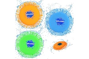 ZTBFHLZQ 3 Pezzi Frisbee ad Acqua, 12cm Splash Flyer, Giocattolo Acquatico, Frisby ad Acqua, in Achiuma e Silicone, Frisbee Bambini, Extra Morbido, in Colori Vivaci, per L'estate.