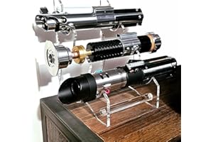 WANLIAN Lichtschwertständer, Acryl, Schreibtisch-Lichtschwertständer, 3-stöckiger Lichtschwert-Halter, Acryl-Lichtschwert-Präsentationsregal, geeignet für Schwerter, Lichtschwert (transparent)